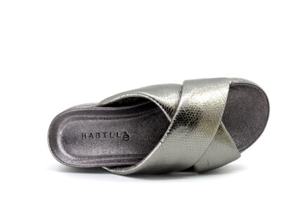 flatforms ασημί παντόφλες