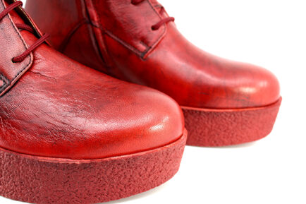chunky booties red