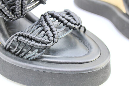 δερμάτινες μαύρες πλατφόρμες PALOMA BARCELO