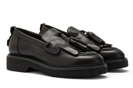 ΔΕΡΜΑΤΙΝΑ ΜΟΚΑΣΙΝΙΑ ΜΕ ΦΡΑΝΤΖΑ CARMENS A50261 BLACK