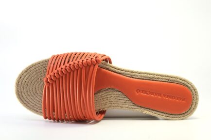 δερμάτινα φλατ πορτοκαλί σανδάλια PALOMA BARCELO