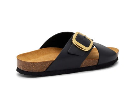 frau μαύρες παντόφλες δερμάτινες 2