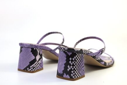 FABIO RUSCONI ΔΕΡΜΑΤΙΝΑ MULES μωβ snake print