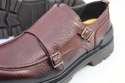 ΑΝΔΡΙΚΑ ΔΕΡΜΑΤΙΝΑ COGNAC BIG DOUBLE MONK AMBITIOUS 13131