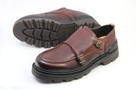 ΑΝΔΡΙΚΑ ΔΕΡΜΑΤΙΝΑ COGNAC BIG DOUBLE MONK AMBITIOUS 13131