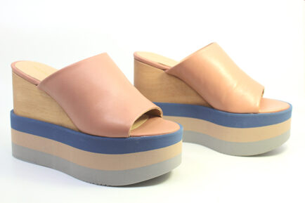 paloma barcelo δερματινες πλατφόρμες μπέζ mules