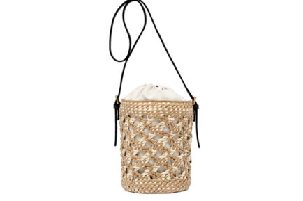 ψάθινη bucket τσάντα saona gianni chiarini
