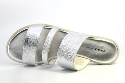 FRAU γυναικεια δερμάτινα σανδάλια ασημί