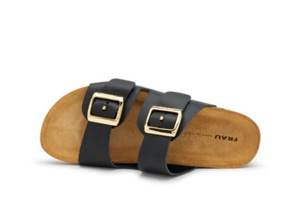 frau παντόφλες μαύρες slides