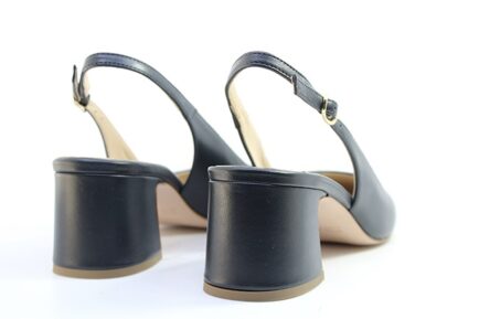 δερμάτινες μπλέ γόβες slingback FRAU