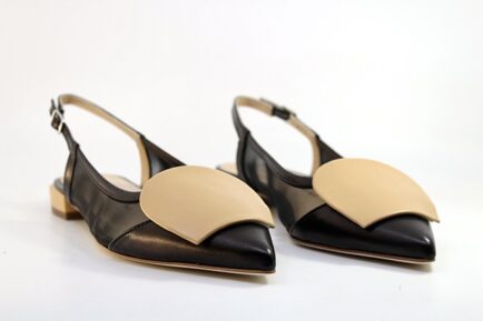sling backs φλατ μάυρα Fabio Rusconi