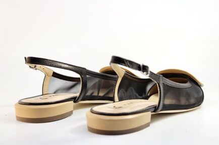 sling backs φλατ μάυρα Fabio Rusconi