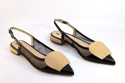 sling backs φλατ μάυρα Fabio Rusconi