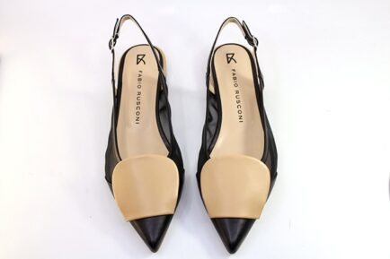 sling backs φλατ μάυρα Fabio Rusconi