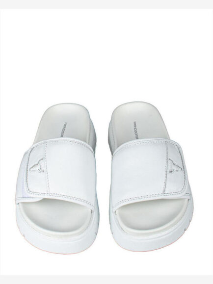 windsor smith δερμάτινες λευκές παντόφλες