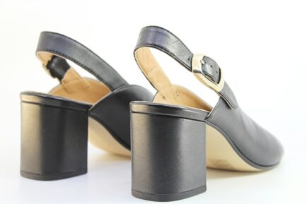 Δερμάτινα πέδιλα μαύρα paola ferri 7 εκ