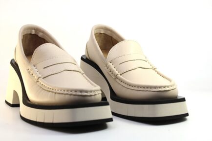 Paloma Barcelo ODELE γυναικεια δερμάτινα loafers μπέζ