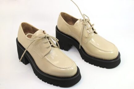 Paloma Barcelo γυναικεια δερμάτινα loafers μπέζ