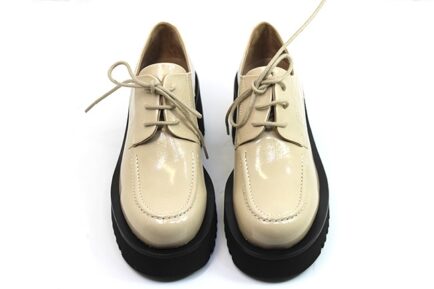 Paloma Barcelo γυναικεια δερμάτινα loafers μπέζ