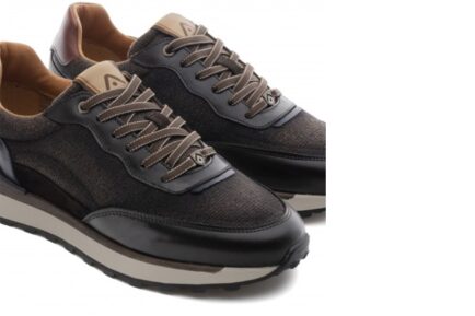 ανδρικα δερμάτινα καφέ casual sneakers ambitious riviera