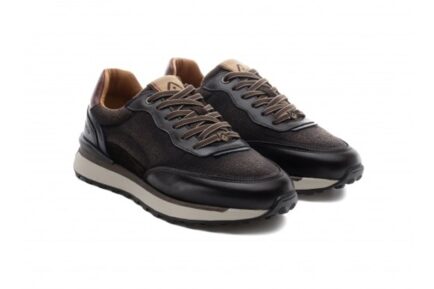 ανδρικα δερμάτινα καφέ casual sneakers ambitious riviera