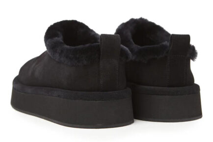 γυναικείες χειμερινές παντόφλες paloma Barcelo μαύρες με γούνα