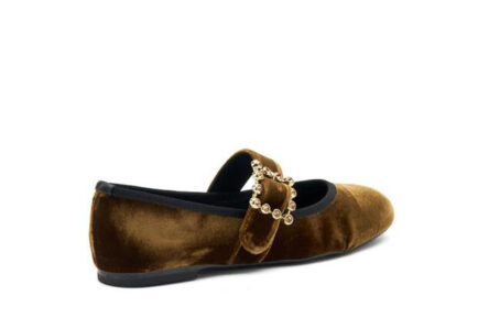 Βελούδινες μπαλαρίνες FRAU με μπαρέτα 69G2 χακι