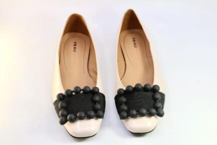 frau λουστρίνι δερμάτινες μπαλαρίνες ανατομικές nude