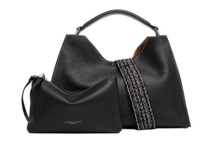 AURORA-GIANNI-CHIARINI_ δερμάτινη μαύρη τσάντα