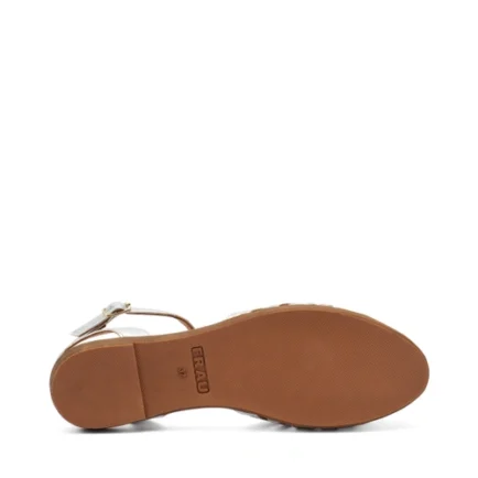 ΔΕΡΜΑΤΙΝΑ FLAT ΣΑΝΔΑΛΙΑ FRAU silver