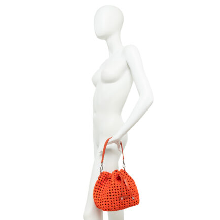 ΥΦΑΣΜΑΤΙΝΗ BUCKET ΤΣΑΝΤΑ GIANNI CHIARINI FIORE 11566 corallo