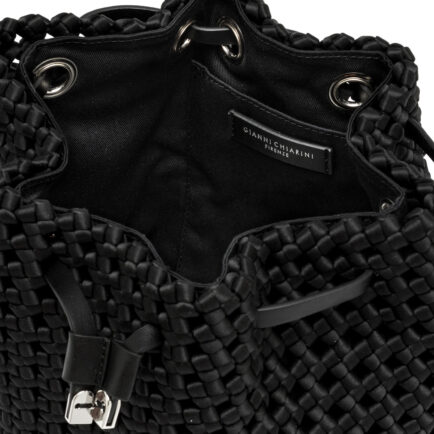 gianni chiarini raffia black πουγκί
