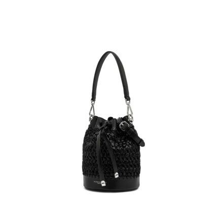gianni chiarini raffia bucket πουγκί μαύρο