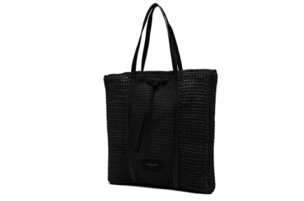 gianni chiarini boho υφασμάτινη τσαντα ωμου μαύρη
