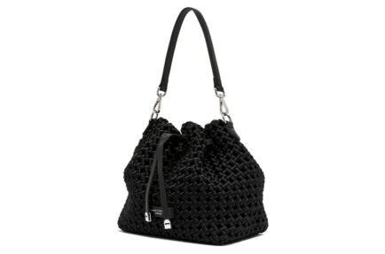 gianni chiarini raffia black πουγκί