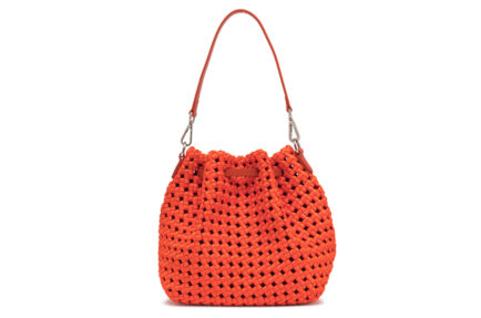 ΥΦΑΣΜΑΤΙΝΗ BUCKET ΤΣΑΝΤΑ GIANNI CHIARINI FIORE 11566 corallo