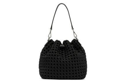 gianni chiarini raffia black πουγκί