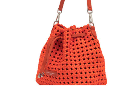 ΥΦΑΣΜΑΤΙΝΗ BUCKET ΤΣΑΝΤΑ GIANNI CHIARINI FIORE 11566 corallo
