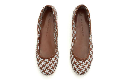 fabio Rusconi ballerinas πλεκτο δερμα ταμπά