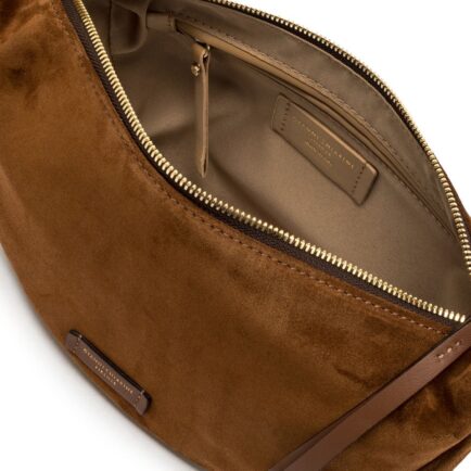 GIANNI CHIARINI καστόρινη τσάντα καφέ