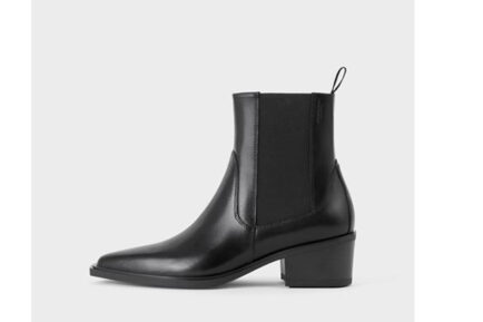 vagabond δερμάτινα μποτάκια μαύρα γυναικεια καομποικα