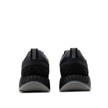 ambitious ανδρικα δερμάτινα sneakers μαύρα strider