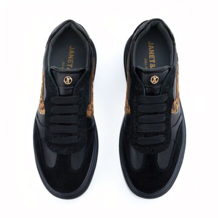 JANET JANET sneakers μαύρα λεοπάρ