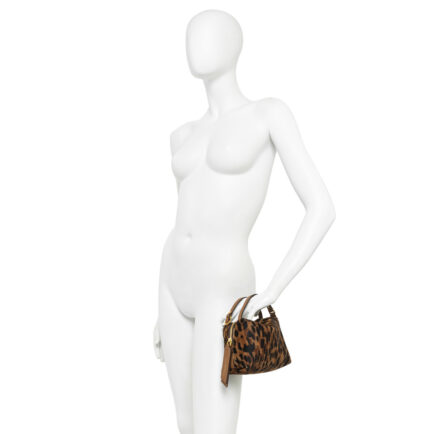 gianni chiarini δερματινη leopard pony hair τσάντα χειρώς 3