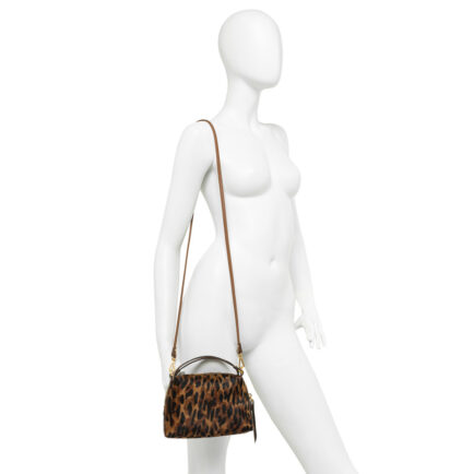 gianni chiarini δερματινη leopard pony hair τσάντα χειρώς 3