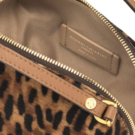 gianni chiarini δερματινη leopard pony hair τσάντα χειρώς 3