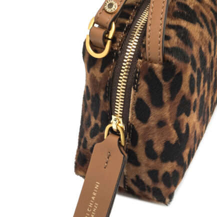 gianni chiarini δερματινη leopard pony hair τσάντα χειρώς 3