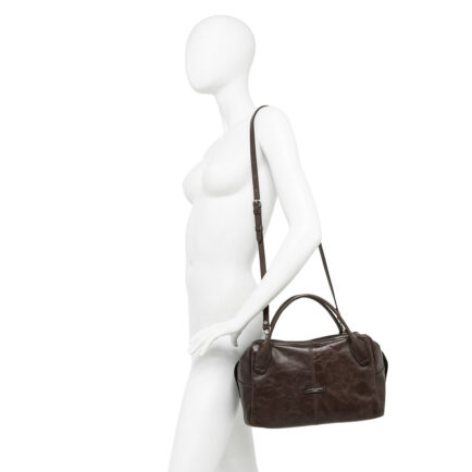 GIANNI CHIARINI δερμάτινη τσάντα καφέ traveller