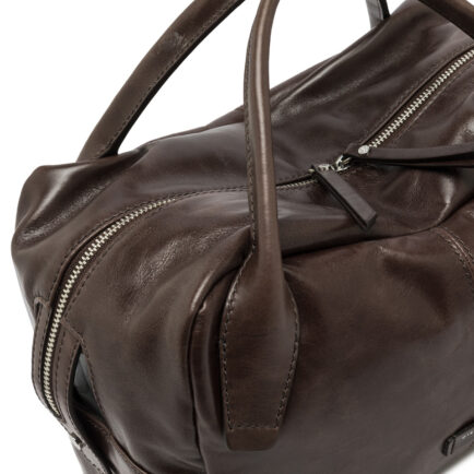 GIANNI CHIARINI δερμάτινη τσάντα καφέ traveller