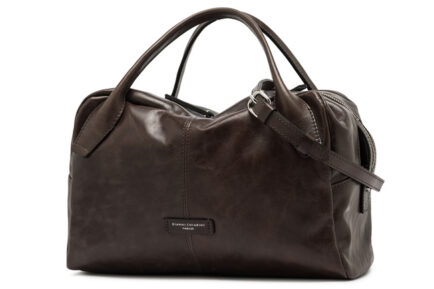 GIANNI CHIARINI δερμάτινη τσάντα καφέ traveller